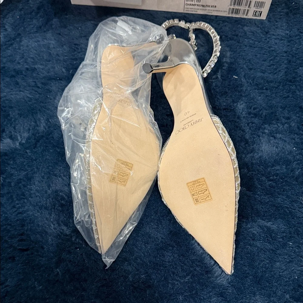 Jimmy Choo Yellow and Silver Heels - Picture 6 of 9